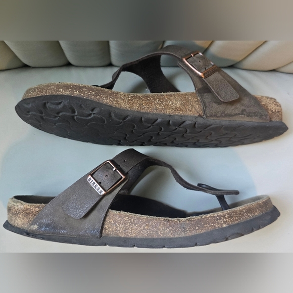 Birkenstock Gizeh Browm Flip Flop Thong Sandal Women Size 41 US 10-10.5 - Picture 8 of 9